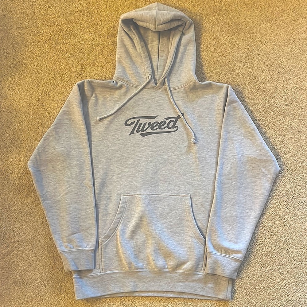 Tweed Grey Hoodie Men Meidum